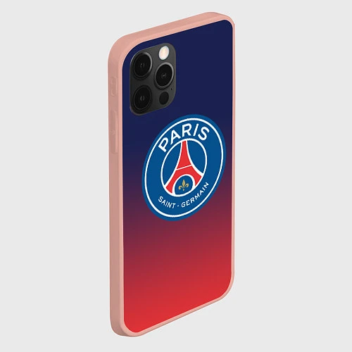 Чехол iPhone 12 Pro Max PSG ПСЖ PARIS SAINT GERMAIN / 3D-Светло-розовый – фото 2