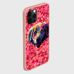 Чехол для iPhone 12 Pro Max Радужный пёсель, цвет: 3D-светло-розовый — фото 2