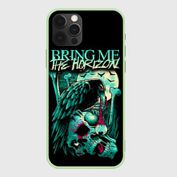 Чехол для iPhone 12 Pro Max Bring Me the Horizon, цвет: 3D-салатовый