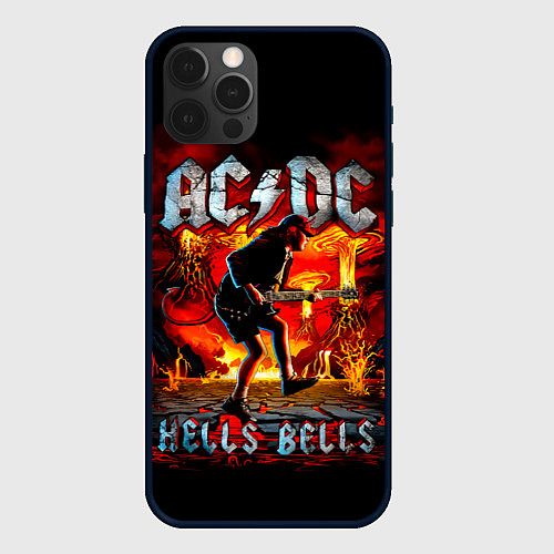 Чехол iPhone 12 Pro Max ACDC HELLS BELLS / 3D-Черный – фото 1