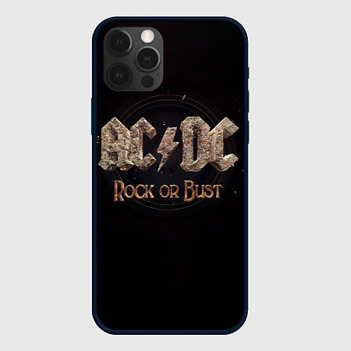 Чехол iPhone 12 Pro Max ACDC Rock or Bust / 3D-Черный – фото 1