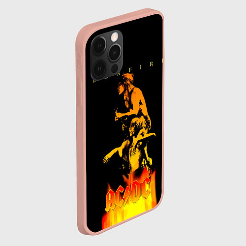 Чехол iPhone 12 Pro Max Bonfire ACDC / 3D-Светло-розовый – фото 2