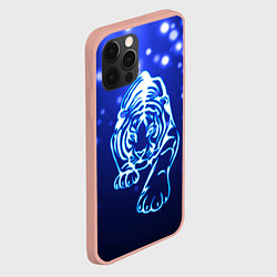 Чехол для iPhone 12 Pro Max Неоновый тигр, цвет: 3D-светло-розовый — фото 2