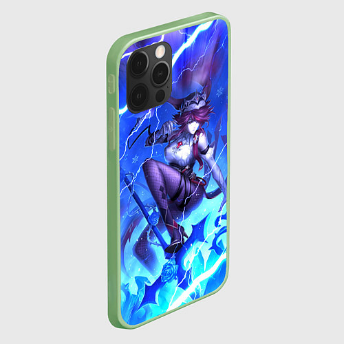 Чехол iPhone 12 Pro Max Rosaria Genshin Impact Z / 3D-Салатовый – фото 2