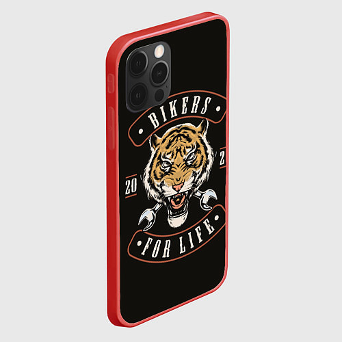 Чехол iPhone 12 Pro Max Bikers for life / 3D-Красный – фото 2