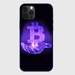 Чехол для iPhone 12 Pro Max BITCOIN IN HAND БИТКОИН, цвет: 3D-черный