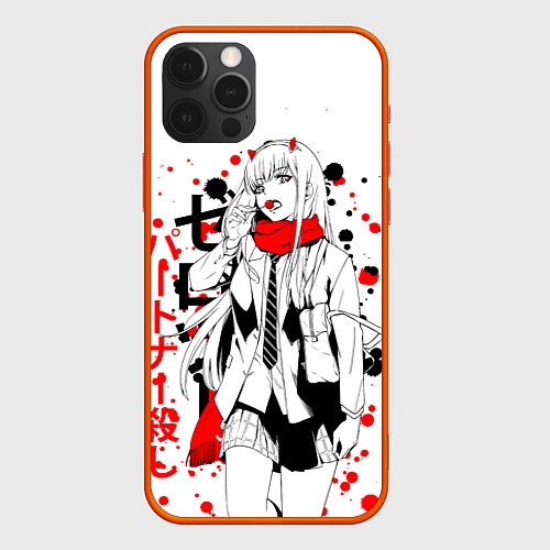 Чехол iPhone 12 Pro Max Darling in the Franxx 02 / 3D-Красный – фото 1