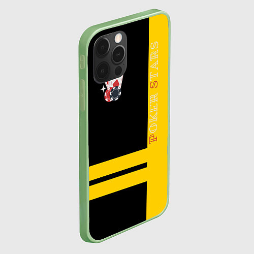 Чехол iPhone 12 Pro Max Покер Старс / 3D-Салатовый – фото 2