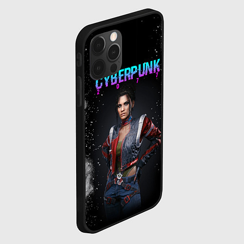 Чехол iPhone 12 Pro Max Панам Палмер КИБЕРПАНК 2077 / 3D-Черный – фото 2