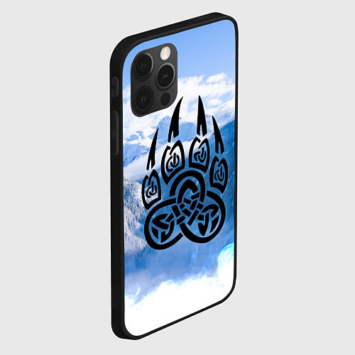 Чехол iPhone 12 Pro Max Печать Велеса Волчья лапа / 3D-Черный – фото 2