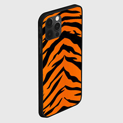 Чехол для iPhone 12 Pro Max Шкура тигра, цвет: 3D-черный — фото 2