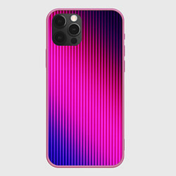 Чехол для iPhone 12 Pro Max Фиолетово-малиновый градиент, цвет: 3D-малиновый