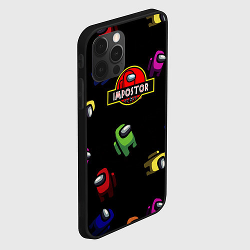 Чехол iPhone 12 Pro Max Among Us Impostor / 3D-Черный – фото 2