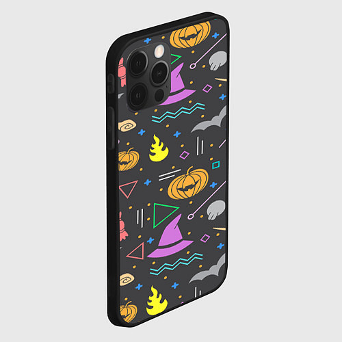 Чехол iPhone 12 Pro Max Уютный Halloween / 3D-Черный – фото 2