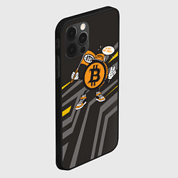 Чехол для iPhone 12 Pro Max BTC монета, цвет: 3D-черный — фото 2