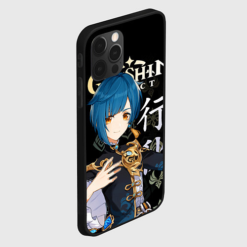 Чехол iPhone 12 Pro Max Син Цю Genshin Impact / 3D-Черный – фото 2