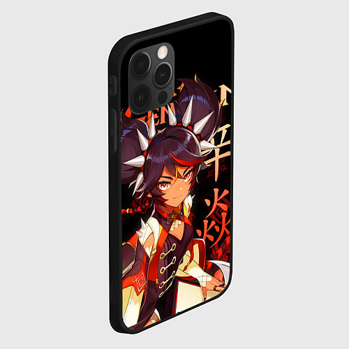 Чехол iPhone 12 Pro Max Синь Янь Genshin Impact / 3D-Черный – фото 2
