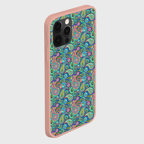 Чехол iPhone 12 Pro Max Стиль Турецких Огурцов / 3D-Светло-розовый – фото 2