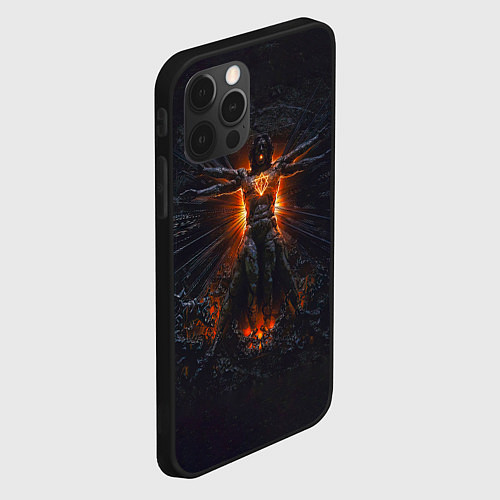 Чехол iPhone 12 Pro Max Clayman - In Flames / 3D-Черный – фото 2
