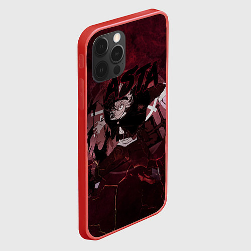 Чехол iPhone 12 Pro Max Аста Черный клевер Red style / 3D-Красный – фото 2