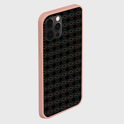 Чехол для iPhone 12 Pro Max Абстракция из многоугольников и линий, цвет: 3D-светло-розовый — фото 2