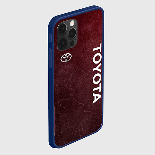 Чехол iPhone 12 Pro Max TOYOTA RED GRUNGE / 3D-Тёмно-синий – фото 2