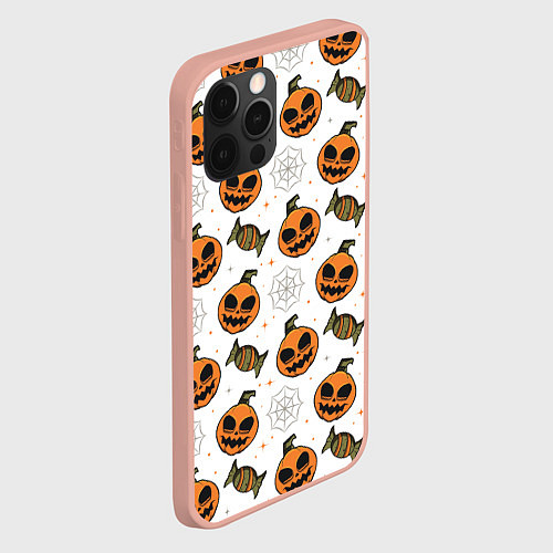 Чехол iPhone 12 Pro Max Patern Halloween 26 / 3D-Светло-розовый – фото 2