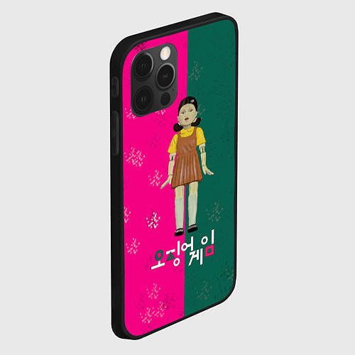 Чехол iPhone 12 Pro Max Игра в кальмара: Противостояние / 3D-Черный – фото 2