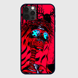 Чехол для iPhone 12 Pro Max Красный скелет в диком лесу, цвет: 3D-черный