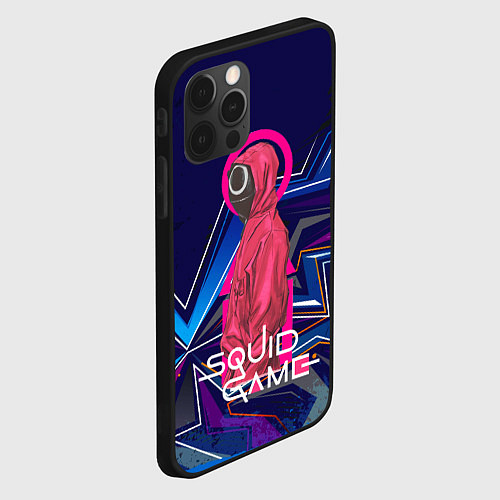 Чехол iPhone 12 Pro Max Игра в кальмара: Абстракция / 3D-Черный – фото 2