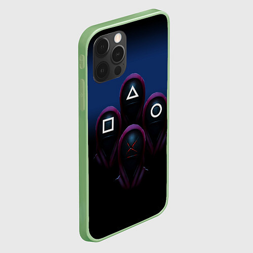 Чехол iPhone 12 Pro Max GUARDS SQUID GAME / 3D-Салатовый – фото 2