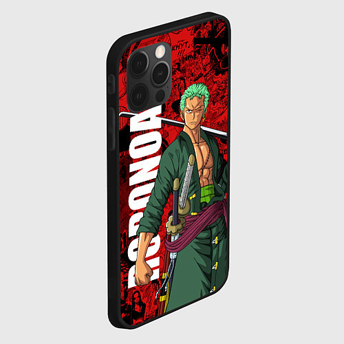 Чехол iPhone 12 Pro Max Ророноа Зоро, One Piece / 3D-Черный – фото 2