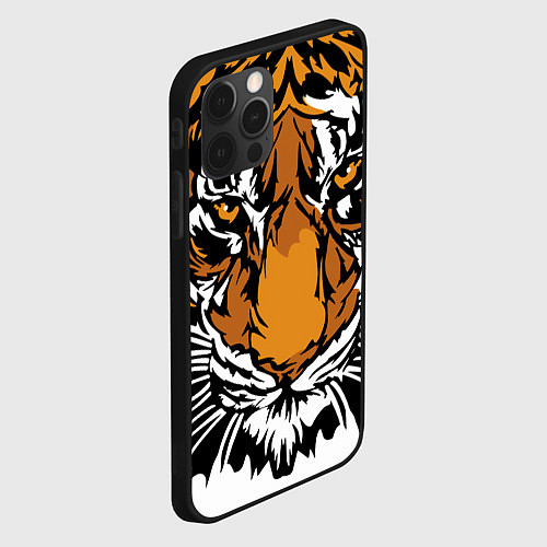 Чехол iPhone 12 Pro Max Взгляд хозяина джунглей / 3D-Черный – фото 2