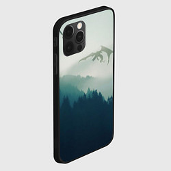 Чехол для iPhone 12 Pro Max ДРАКОНЫ НАД ЛЕСОМ DRAGON, цвет: 3D-черный — фото 2