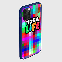 Чехол для iPhone 12 Pro Max Toca Life: Pixels, цвет: 3D-тёмно-синий — фото 2