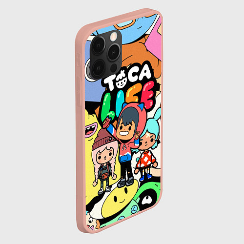 Чехол iPhone 12 Pro Max Toca Life: Heroes / 3D-Светло-розовый – фото 2
