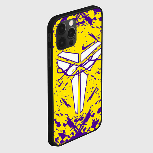 Чехол iPhone 12 Pro Max ЛЕЙКЕРС LOS ANGELES LAKERS, / 3D-Черный – фото 2