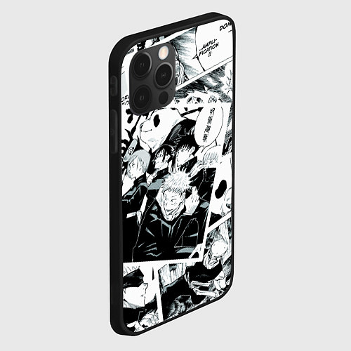 Чехол iPhone 12 Pro Max Магическая битва Jujutsu Kaisen манга / 3D-Черный – фото 2