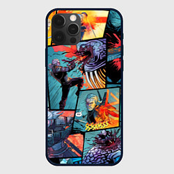 Чехол для iPhone 12 Pro Max Ведьмак The Witcher комикс, цвет: 3D-черный