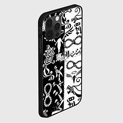 Чехол для iPhone 12 Pro Max ТОКИЙСКИЕ МСТИТЕЛИ ЛОГОБОМБИНГ ЧБ, цвет: 3D-черный — фото 2