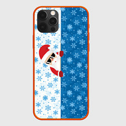 Чехол для iPhone 12 Pro Max С Новым Годом дед мороз, цвет: 3D-красный