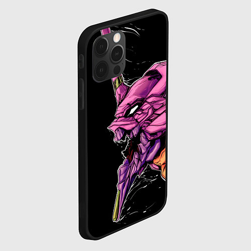 Чехол iPhone 12 Pro Max Evangelion Eva 01 / 3D-Черный – фото 2