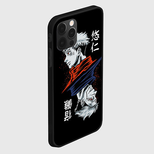 Чехол iPhone 12 Pro Max ИТАДОРИ СУКУНА ITADORI SUKUNA МАГИЧЕСКАЯ БИТВА / 3D-Черный – фото 2