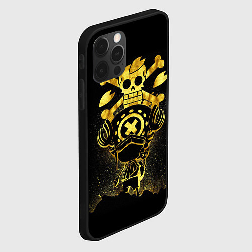 Чехол iPhone 12 Pro Max ONE PIECE ВАН ПИС GOLDEN / 3D-Черный – фото 2