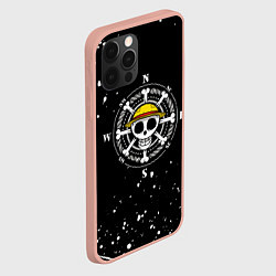Чехол для iPhone 12 Pro Max ONE PIECE ВАН ПИС ЧЕРЕП БРЫЗГИ КРАСОК, цвет: 3D-светло-розовый — фото 2