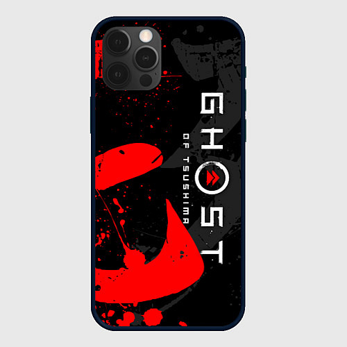 Чехол iPhone 12 Pro Max GHOST OF TSUSHIMA ПРИЗРАК ЦУСИМЫ / 3D-Черный – фото 1