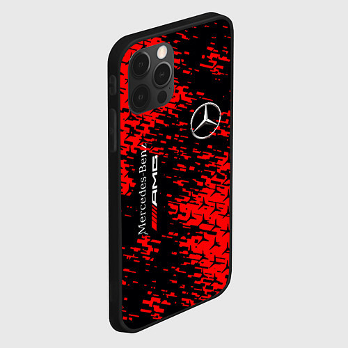 Чехол iPhone 12 Pro Max Merсedes / 3D-Черный – фото 2