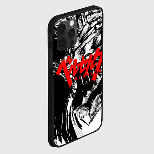 Чехол iPhone 12 Pro Max БЕРСЕРК РИСУНОК BERSERK / 3D-Черный – фото 2