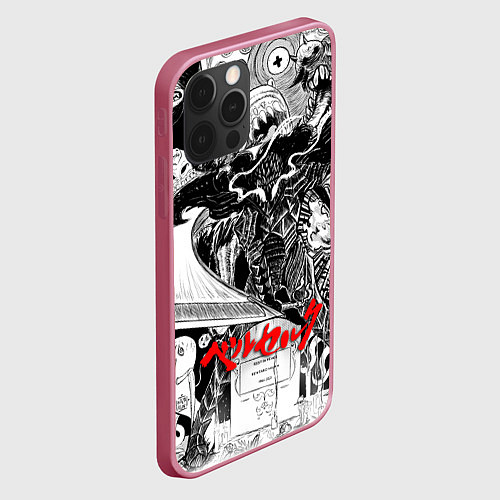 Чехол iPhone 12 Pro Max АНИМЕ БЕРСЕРК BERSERK / 3D-Малиновый – фото 2