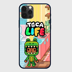 Чехол для iPhone 12 Pro Max Toca Life: Crocodile, цвет: 3D-черный